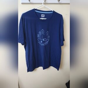 Mens Xl Helly‎ Hansen Blue Graphic Tshirt.